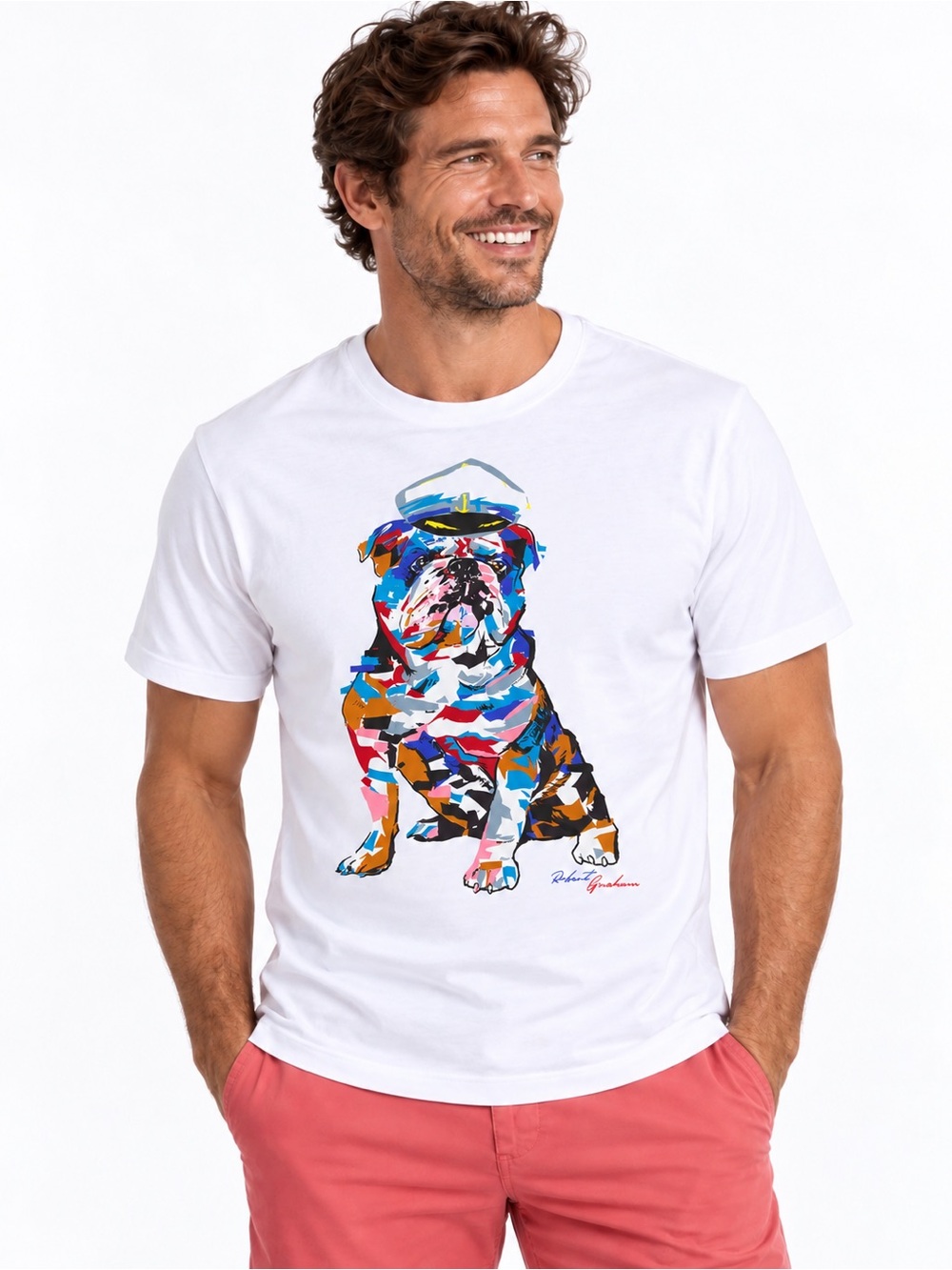 Robert Graham Captain Graham Bulldog Short Sleeve T-shirt